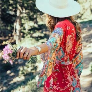 New Boho Gypsy Festival Kimono Duster Robe Jacket Top